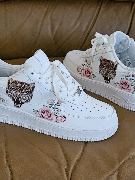 Nike Shoes - Women's Nike Air Force 1 '07 Customized Floral Designer Sneakers Sz 7.5 WOMEN/6Y